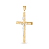 Thumbnail Image 1 of Hollow Twist Crucifix Charm 10K Two-Tone Gold