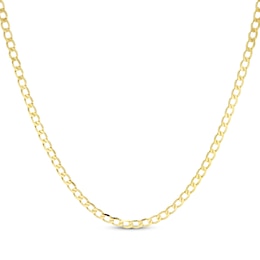 Solid Curb Chain Necklace 2.95mm 14K Yellow Gold 16&quot;