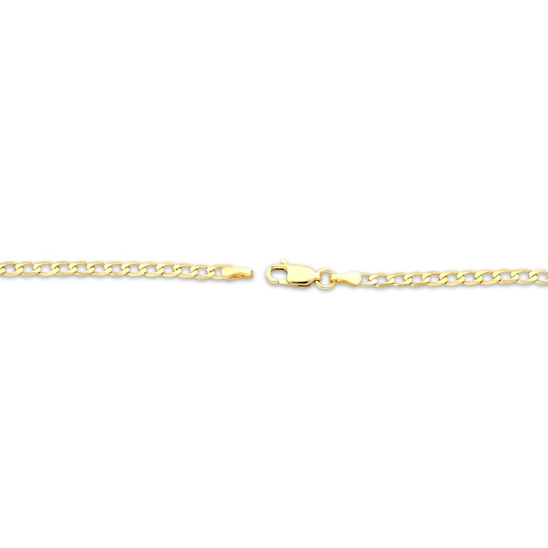 Main Image 3 of Solid Curb Chain Necklace 2.95mm 14K Yellow Gold 16&quot;