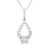 Thumbnail Image 0 of Milestones Diamond Teardrop Necklace 3/4 ct tw 10K White Gold 18"