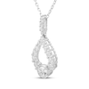 Thumbnail Image 1 of Milestones Diamond Teardrop Necklace 3/4 ct tw 10K White Gold 18"