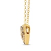 Thumbnail Image 2 of Godiva x Le Vian Baguette & Round-Cut Diamond Scatter Heart Necklace 3/8 ct tw 14K Honey Gold 19&quot;