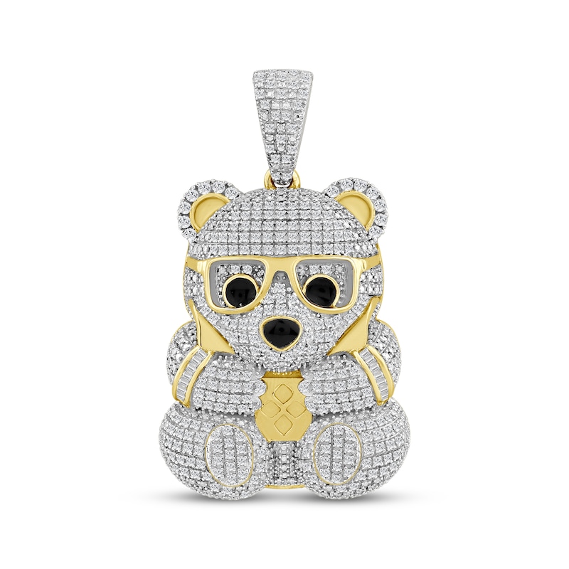 Main Image 1 of Men's Diamond Teddy Bear Charm 3/4 ct tw 10K Yellow Gold