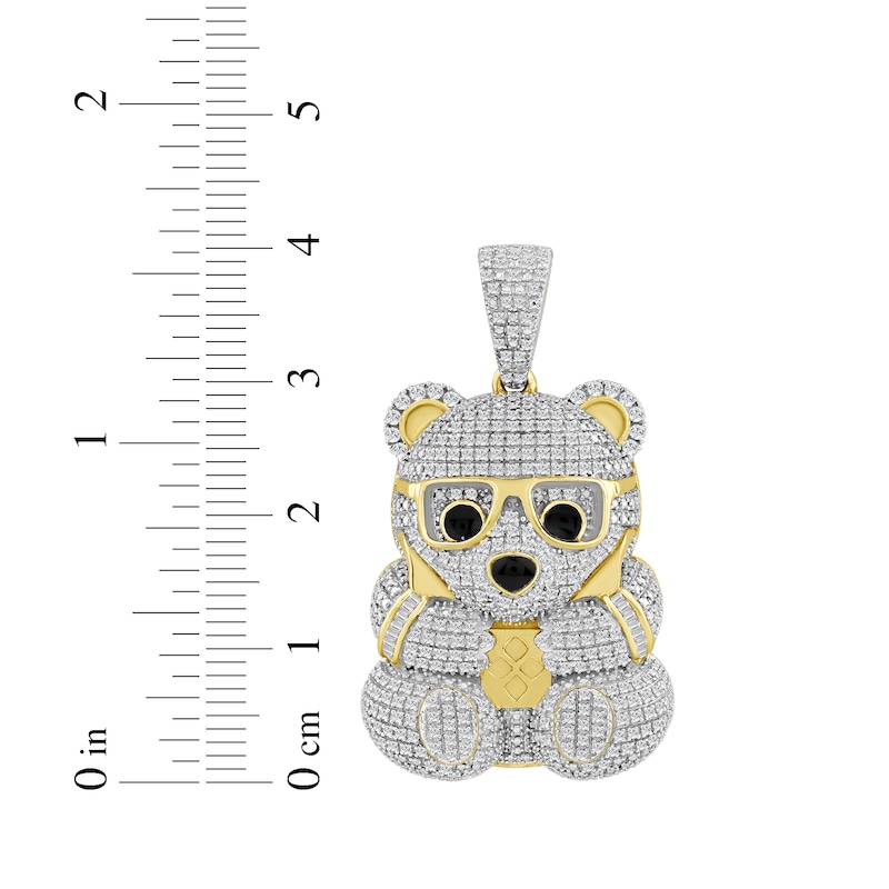 Main Image 3 of Men's Diamond Teddy Bear Charm 3/4 ct tw 10K Yellow Gold