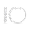 Thumbnail Image 1 of Lab-Grown Diamonds by KAY Five-Stone Hoop Earrings 2 ct tw 10K White Gold