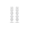 Thumbnail Image 2 of Lab-Grown Diamonds by KAY Five-Stone Hoop Earrings 2 ct tw 10K White Gold