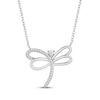 Thumbnail Image 1 of Hallmark Diamonds Dragonfly Necklace 1/10 ct tw Sterling Silver 18&quot;