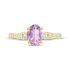 Thumbnail Image 3 of Oval-Cut Amethyst & Diamond Engagement Ring 1/5 ct tw 14K Yellow Gold