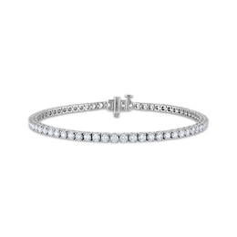 THE LEO Diamond Tennis Bracelet 4 ct tw 14K White Gold 7.25&quot;