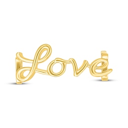 Sneaker Bling &quot;Love&quot; Shoelace Charm 14K Yellow Gold-Plated Sterling Silver