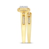 Thumbnail Image 2 of Multi-Diamond Cushion Halo Engagement Ring 1/3 ct tw 10K Yellow Gold