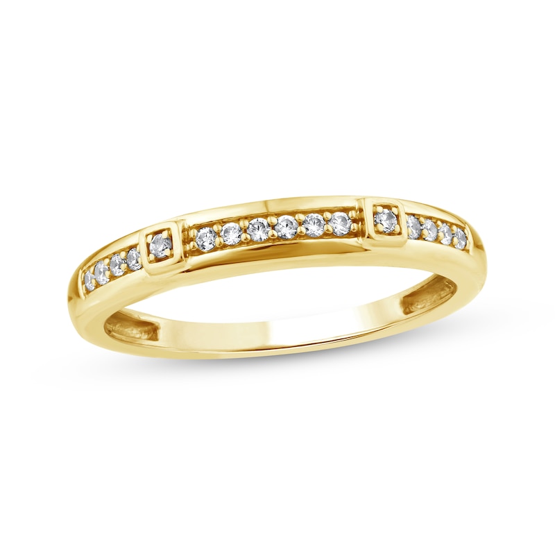 Main Image 1 of Diamond Wedding Band 1/10 ct tw 10K Yellow Gold