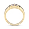 Thumbnail Image 3 of Men's Round-Cut Brown & Black Diamond Wedding Band 1 ct tw 10K Yellow Gold