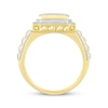 Thumbnail Image 3 of Men's Baguette & Round-Cut Multi-Diamond Center Greek Key Ring 1 ct tw 10K Yellow Gold