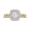 Thumbnail Image 3 of THE LEO Legacy Lab-Grown Diamond Halo Engagement Ring 1 ct tw 14K Two-Tone Gold