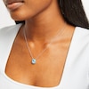 Thumbnail Image 3 of Cushion-Cut Sky Blue Topaz & Enamel Necklace Sterling Silver 18&quot;