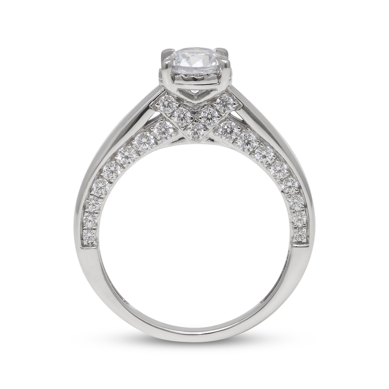 Main Image 2 of Radiant Reflections Round-Cut Diamond Solitaire Hidden Detail Engagement Ring 1-1/2 ct tw 10K White Gold (J/I3)