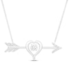 Thumbnail Image 1 of Unstoppable Love Diamond Arrow Necklace 1/8 ct tw 10K White Gold 19&quot;