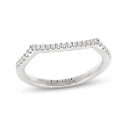 THE LEO First Light Diamond Contour Wedding Band 1/10 ct tw 14K White Gold