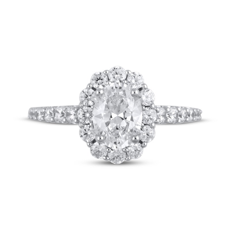 Lab-Created Diamonds by KAY Oval-Cut Engagement Ring 1-3/4 ct tw 14K White Gold