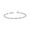 Thumbnail Image 0 of Diamond Wavy Link Bracelet 1/2 ct tw Sterling Silver 7"