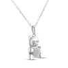 Thumbnail Image 2 of Teddy Bear Jewelry Collection Honoring St. Jude Diamond Heart Necklace 1/15 ct tw Sterling Silver 18&quot;