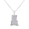 Thumbnail Image 3 of Teddy Bear Jewelry Collection Honoring St. Jude Diamond Heart Necklace 1/15 ct tw Sterling Silver 18&quot;