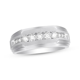 Men's Diamond Wedding Band 1/2 ct tw 10K White Gold