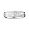 Thumbnail Image 3 of Men's Diamond Milgrain Wedding Ring 1/10 ct tw 10K White Gold