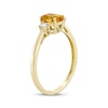 Thumbnail Image 2 of Oval-Cut Citrine & Diamond Ring 1/10 ct tw 10K Yellow Gold