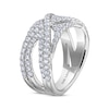 Thumbnail Image 2 of THE LEO Diamond Crossover Anniversary Band 1 ct tw 14K White Gold