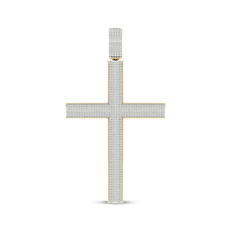 Main Image 1 of Diamond Cross Charm 1-1/2 ct tw 10K Yellow Gold