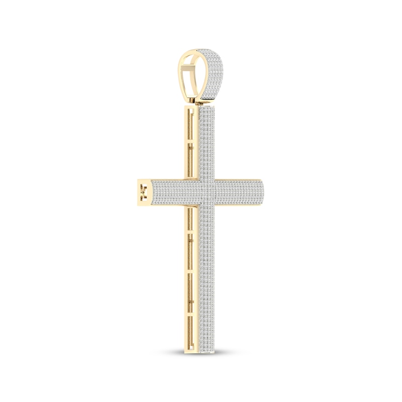 Main Image 2 of Diamond Cross Charm 1-1/2 ct tw 10K Yellow Gold