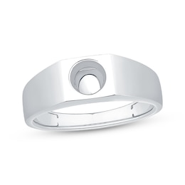 Men's Wedding Band Setting 14K White Gold