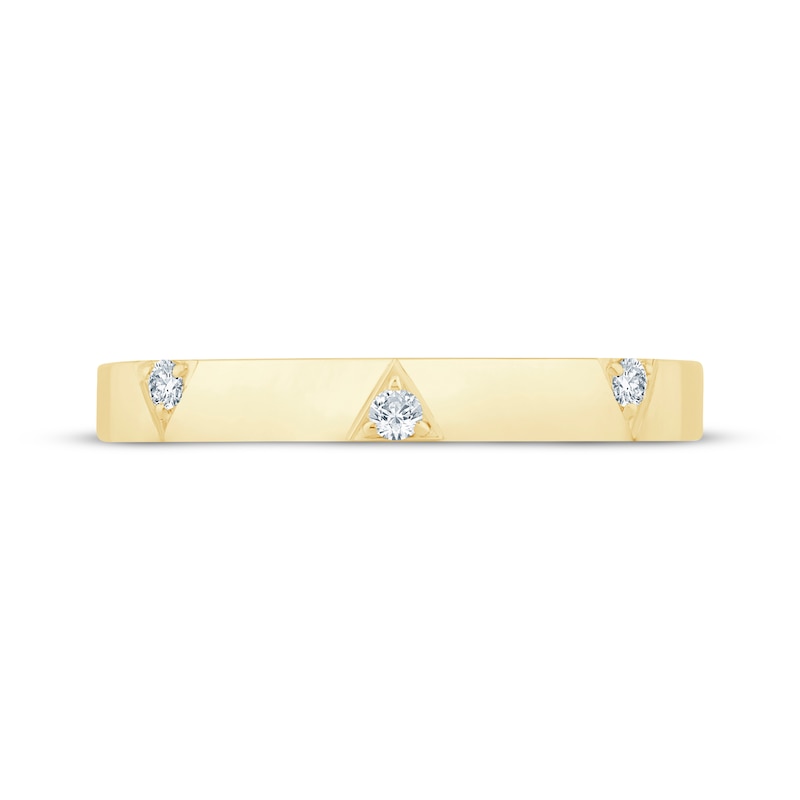 Main Image 3 of Diamond Triangle Anniversary Ring 1/10 ct tw 10K Yellow Gold