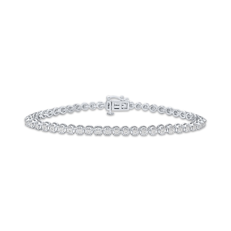 Diamond Tennis Bracelet 1/10 ct tw Sterling Silver 7"