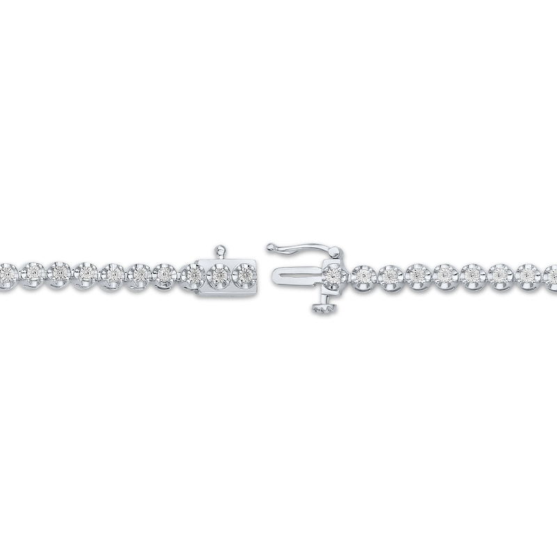 Diamond Tennis Bracelet 1/10 ct tw Sterling Silver 7"