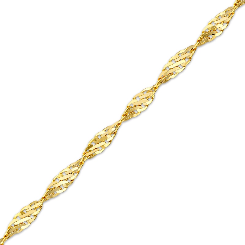 Main Image 2 of Solid Dorica Chain Anklet 10K Yellow Gold 10&quot;