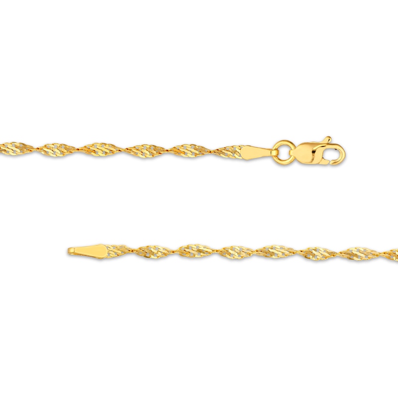 Main Image 3 of Solid Dorica Chain Anklet 10K Yellow Gold 10&quot;