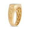 Thumbnail Image 2 of Men's Emerald-Cut Malachite Chain Link Ring 10K Yellow Gold