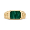 Thumbnail Image 4 of Men's Emerald-Cut Malachite Chain Link Ring 10K Yellow Gold