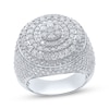 Thumbnail Image 1 of Men's Lab-Grown Diamonds by KAY Circle Stepped Ring 5-1/4 ct tw 10K White Gold