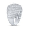 Thumbnail Image 2 of Men's Lab-Grown Diamonds by KAY Circle Stepped Ring 5-1/4 ct tw 10K White Gold