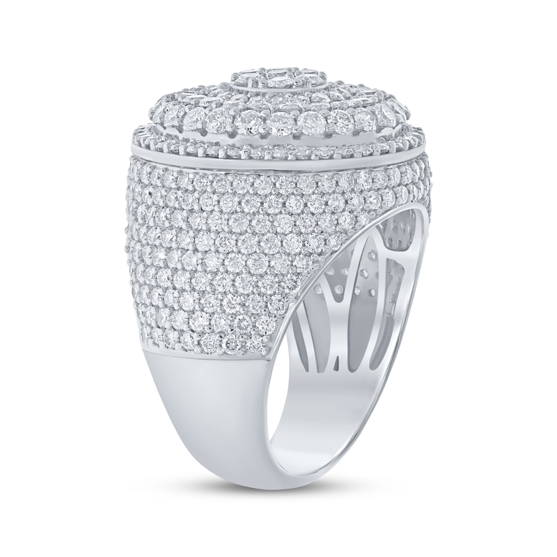 Main Image 2 of Men's Lab-Grown Diamonds by KAY Circle Stepped Ring 5-1/4 ct tw 10K White Gold