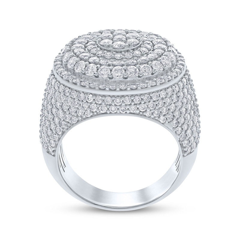 Main Image 3 of Men's Lab-Grown Diamonds by KAY Circle Stepped Ring 5-1/4 ct tw 10K White Gold