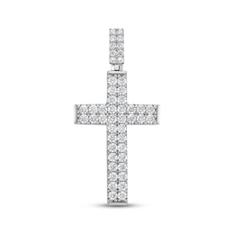 Lab-Grown Diamonds by KAY Cross Charm 4 ct tw 10K White Gold