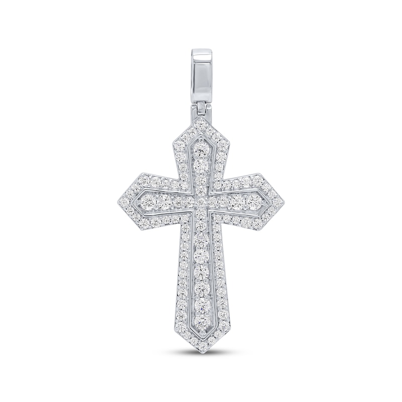 Main Image 1 of Lab-Grown Diamonds by KAY Gothic Cross Charm 2 ct tw 10K White Gold