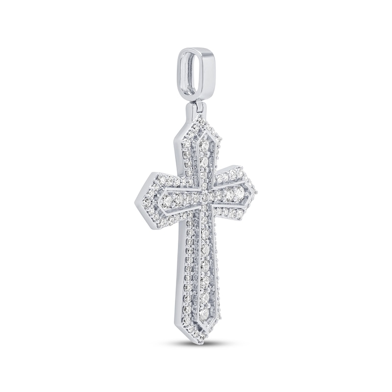 Main Image 2 of Lab-Grown Diamonds by KAY Gothic Cross Charm 2 ct tw 10K White Gold