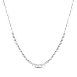 Lab-Grown Diamonds by KAY Riviera Necklace 1 ct tw 10K White Gold 17&quot;