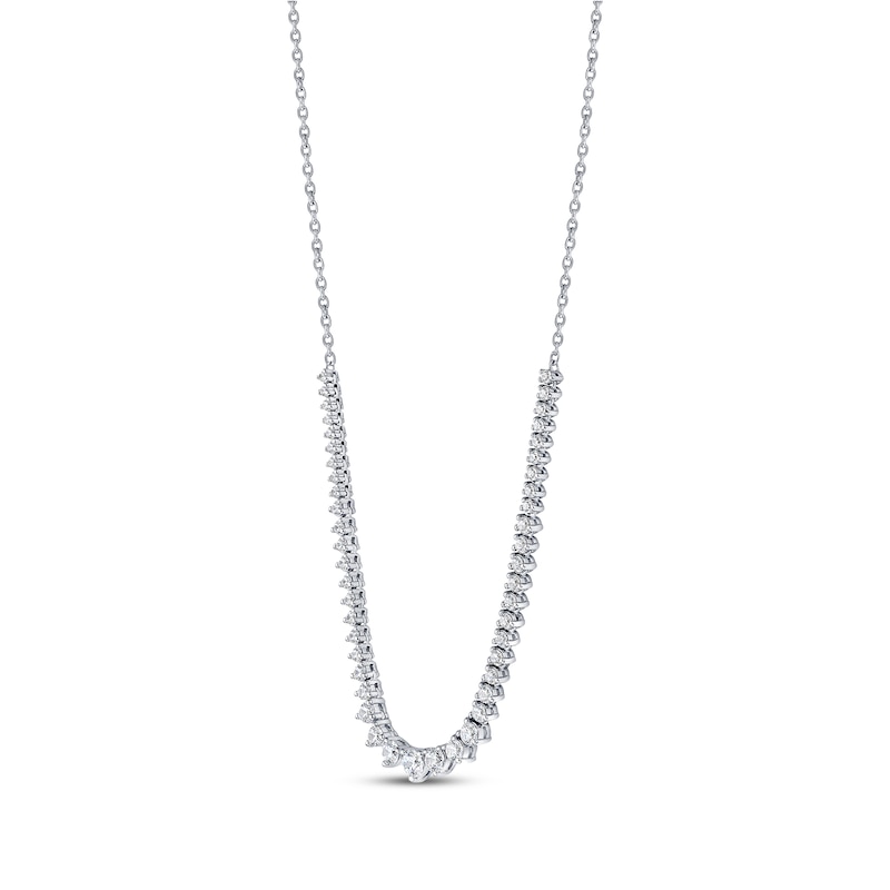 Main Image 2 of Lab-Grown Diamonds by KAY Riviera Necklace 1 ct tw 10K White Gold 17&quot;